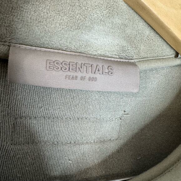 Fear Of God Essentials Velour Half Zip Pullover Short Sleeve Sweatshirt XL - Picture 12 of 15